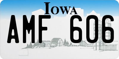 IA license plate AMF606