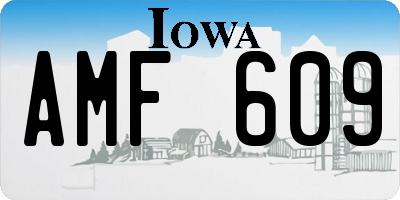 IA license plate AMF609