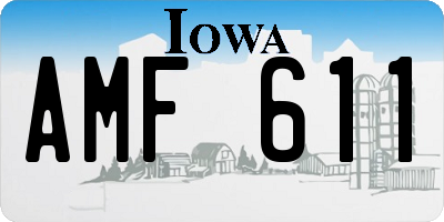 IA license plate AMF611