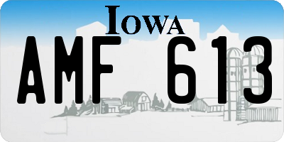IA license plate AMF613