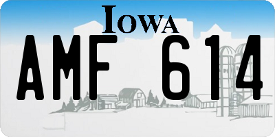 IA license plate AMF614