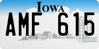 IA license plate AMF615