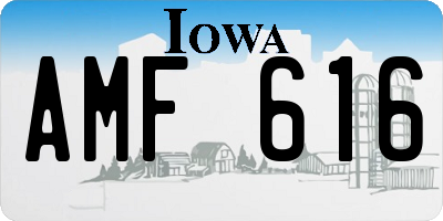 IA license plate AMF616