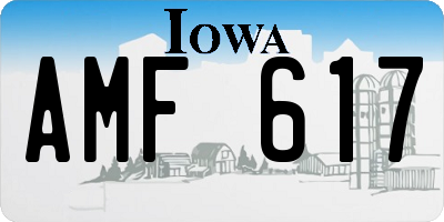 IA license plate AMF617