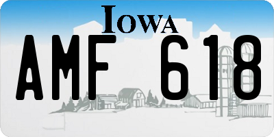 IA license plate AMF618