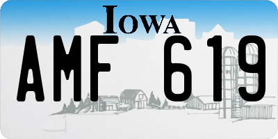 IA license plate AMF619