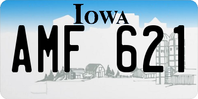 IA license plate AMF621