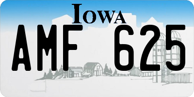 IA license plate AMF625