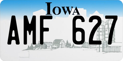 IA license plate AMF627