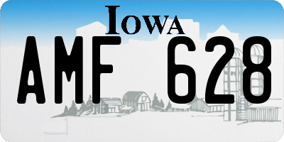 IA license plate AMF628