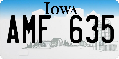 IA license plate AMF635