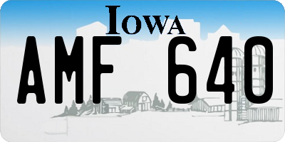 IA license plate AMF640