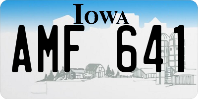 IA license plate AMF641