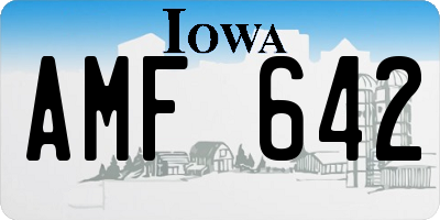 IA license plate AMF642