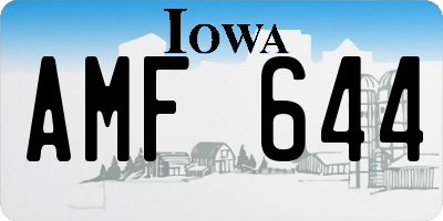 IA license plate AMF644