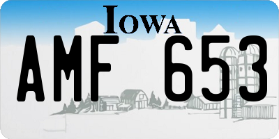 IA license plate AMF653
