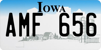 IA license plate AMF656