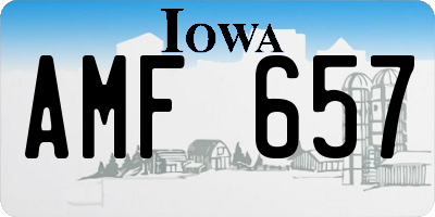 IA license plate AMF657