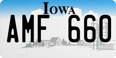 IA license plate AMF660