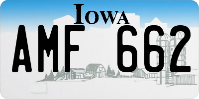 IA license plate AMF662