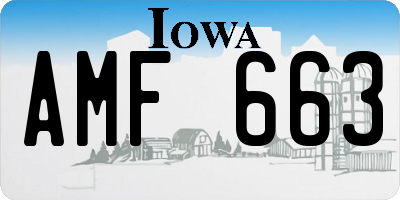 IA license plate AMF663
