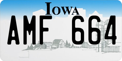 IA license plate AMF664