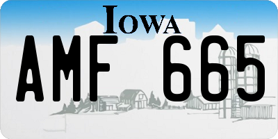 IA license plate AMF665