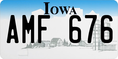 IA license plate AMF676