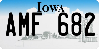 IA license plate AMF682