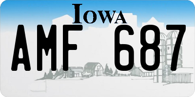 IA license plate AMF687