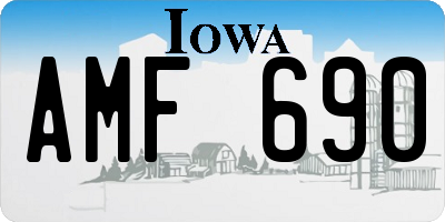 IA license plate AMF690
