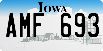 IA license plate AMF693