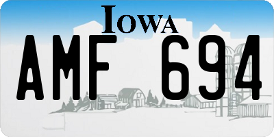 IA license plate AMF694