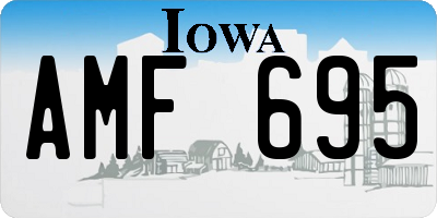 IA license plate AMF695