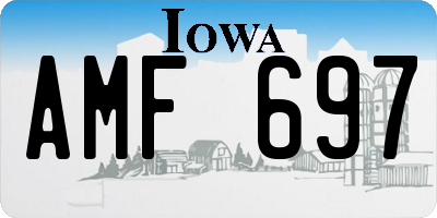 IA license plate AMF697