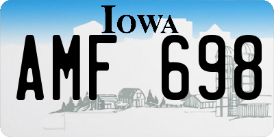 IA license plate AMF698