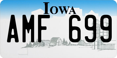 IA license plate AMF699