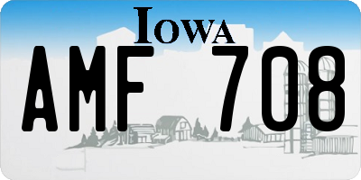 IA license plate AMF708