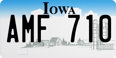 IA license plate AMF710