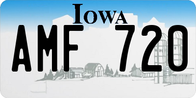 IA license plate AMF720