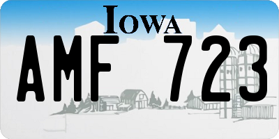 IA license plate AMF723