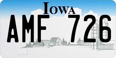 IA license plate AMF726