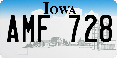 IA license plate AMF728