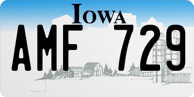 IA license plate AMF729