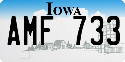 IA license plate AMF733