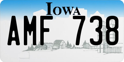 IA license plate AMF738