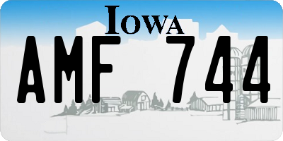 IA license plate AMF744