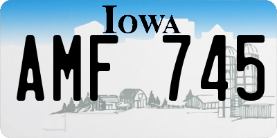 IA license plate AMF745