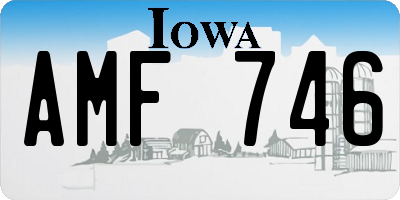 IA license plate AMF746