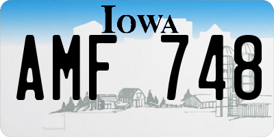 IA license plate AMF748